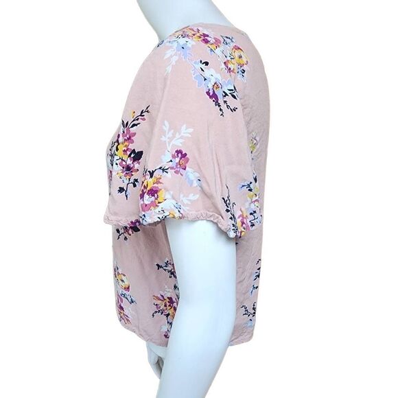 Mudd Pink Floral Blouse (S) - Picture 4 of 6